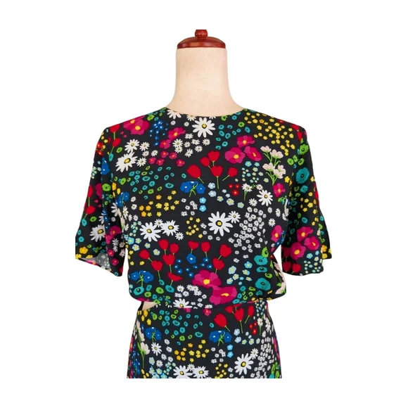 NWT The Kooples Floral Cutout Maxi Dress In Joyful Flower Size 1/US4 - Picture 4 of 14